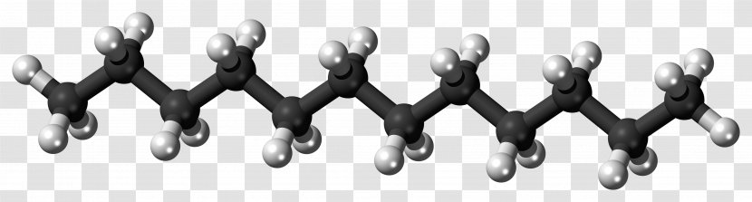 Hexadecane Alkane Chemistry Hydrocarbon - Flower - Carbon Atom Model Black And White Transparent PNG