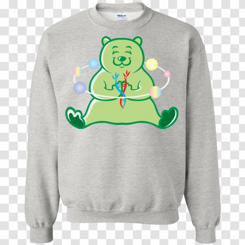 T-shirt Hoodie Sweater Top - Sweatshirt - Green Yoga Transparent PNG