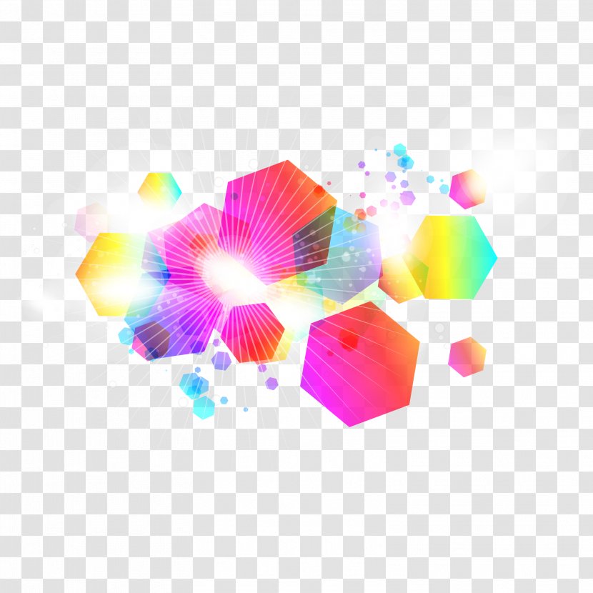 Color Hexagon Combination Background Vector - Petal - Halo Transparent PNG