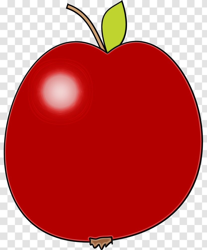 Red Fruit Clip Art Apple Mcintosh - Paint - Tree Food Transparent PNG