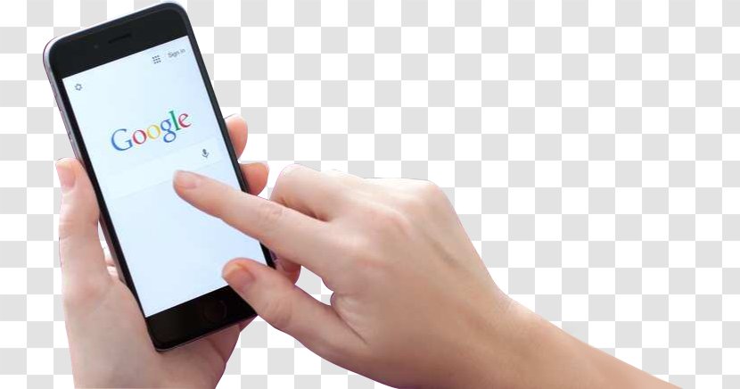 Mobile Search Handheld Devices IPhone Android Google - Communication - Hand Holding A Cell Phone Transparent PNG