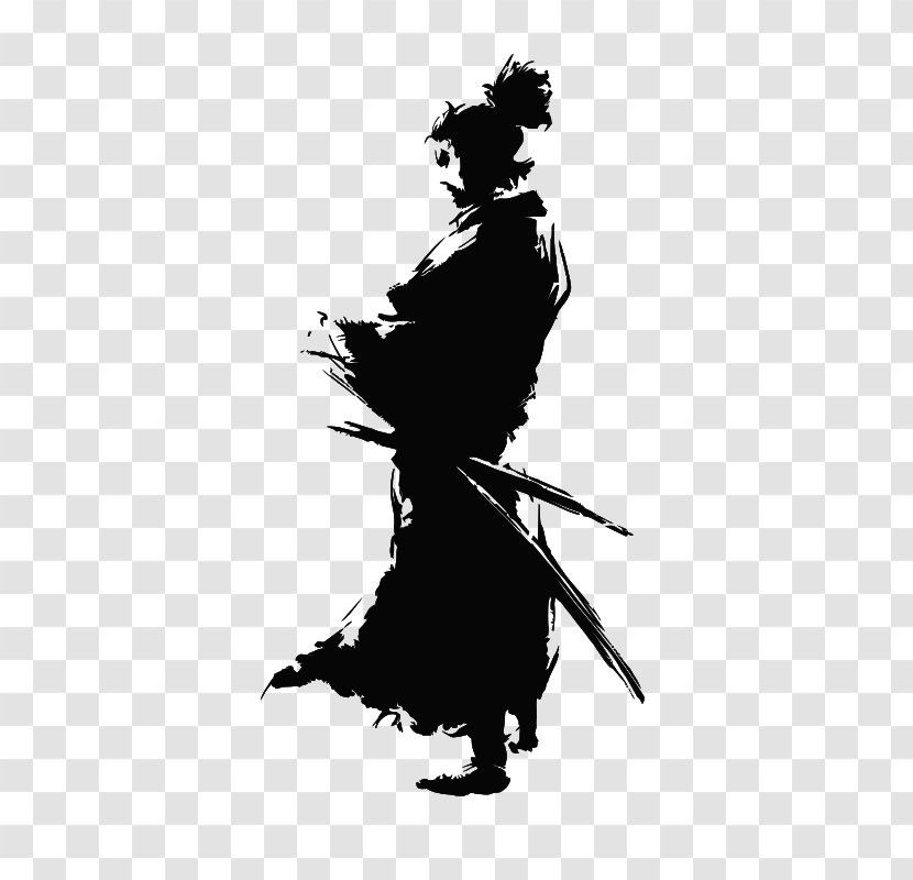 Japan Samurai Silhouette Ninja - Wall Decal Transparent PNG