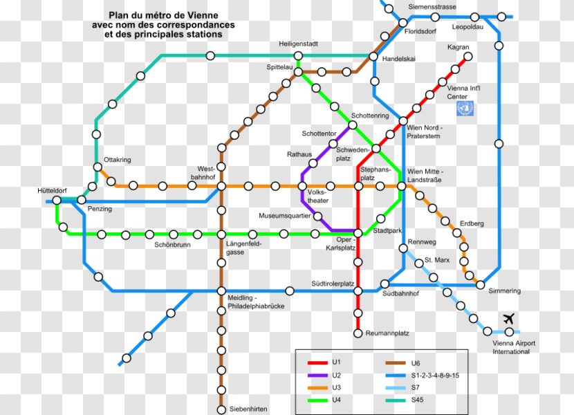 Vienna U-Bahn Rapid Transit Map Trams In Transparent PNG