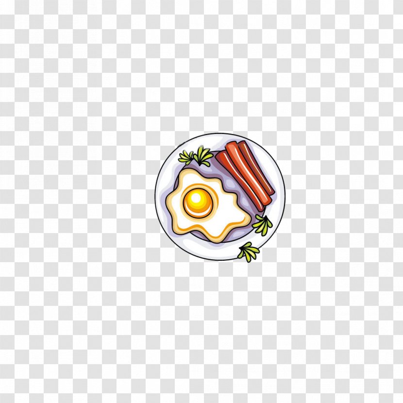 Cartoon Snack Dessert - Bacon Omelette Transparent PNG