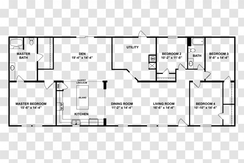 Floor Plan Clayton Homes House Bedroom - Area Transparent PNG