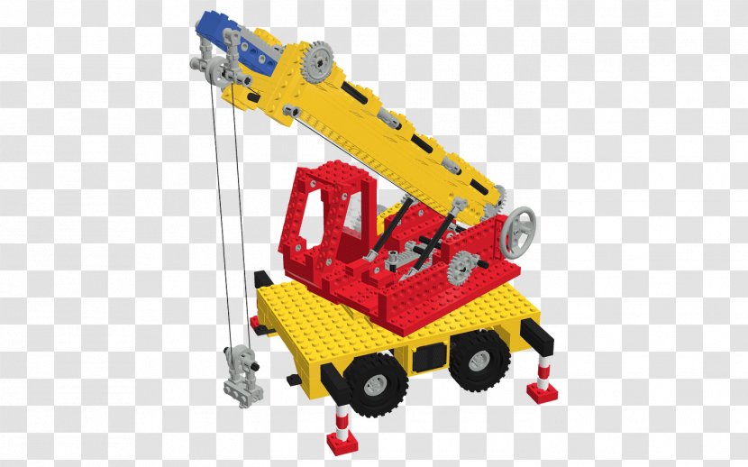 Crane LEGO Heavy Machinery Máquina - Yellow - Lego Technic Build Transparent PNG