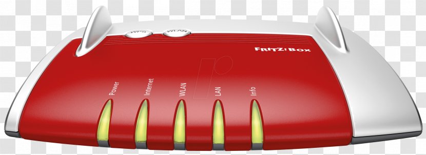 Fritz!Box Wireless Router AVM GmbH LAN - Red - Fire Wall Transparent PNG