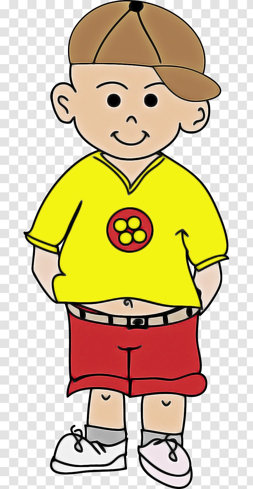 Cartoon Child Yellow Facial Expression Clip Art - Red - Male Smile Transparent PNG