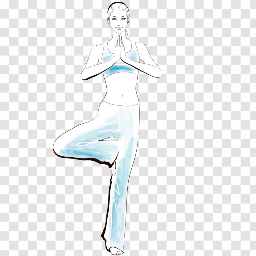 Fashion Beauty Illustration - Heart - Doing Yoga Vector Transparent PNG