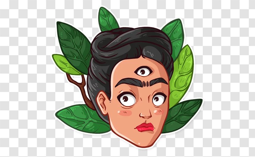 Sticker Frida Kahlo Clip Art Telegram Nose - Kalo Transparent PNG