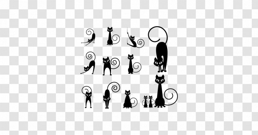 Black Cat Kitten Illustrator - Technology Transparent PNG