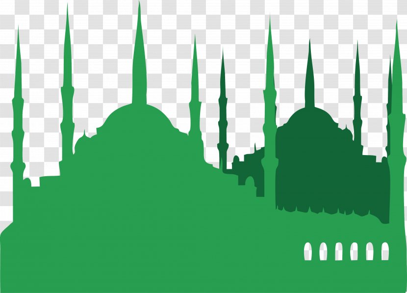 Turkey Islam Mosque Illustration - Green - Islamic Church Transparent PNG