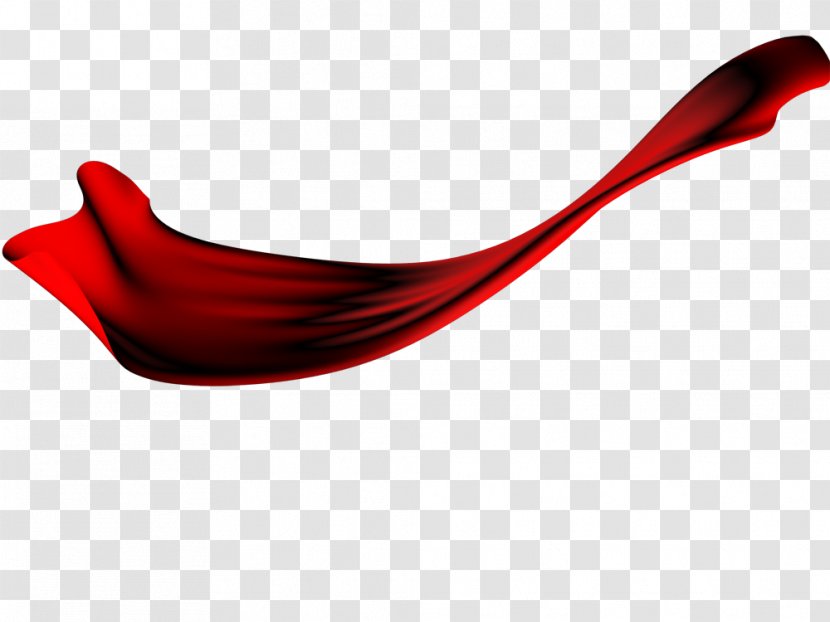 Ribbon Pongee Textile Red Transparent PNG