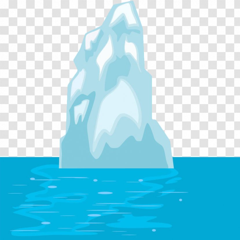 Iceberg Clip Art - Text - Hand Painted Sea Icebergs Transparent PNG