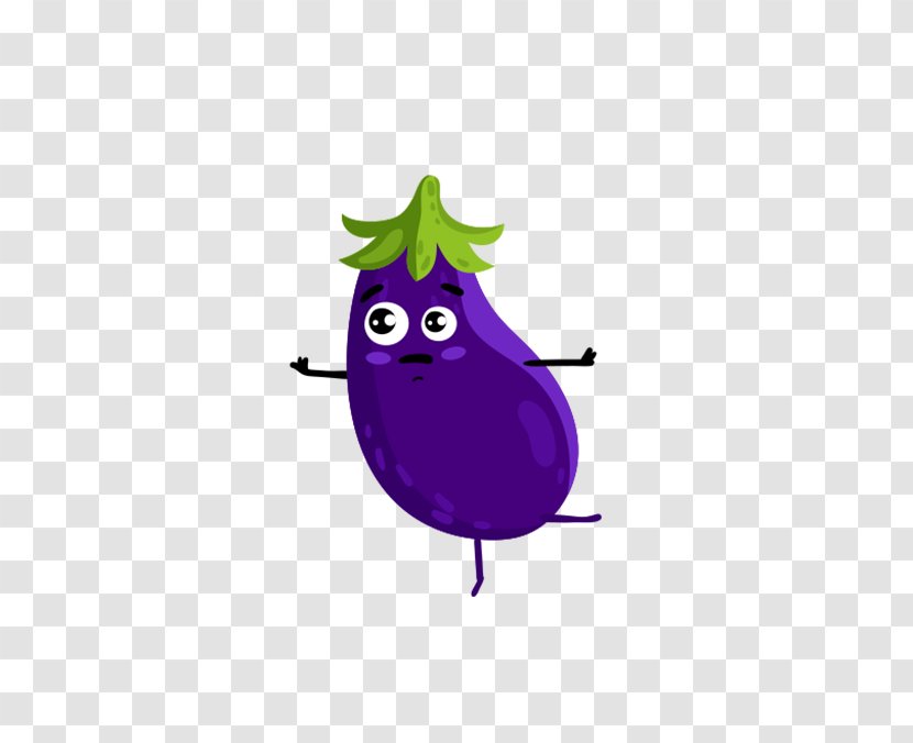 Vegetable Auglis Cartoon - Magenta - Hand-painted Eggplant Transparent PNG