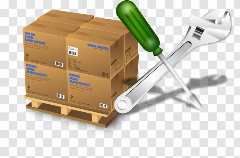 Box Cargo Screwdriver Tool Vector Elements - Commodity - Warehouse Transparent PNG