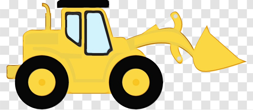 Cartoon Bulldozer Yellow Automobile Engineering Transparent PNG
