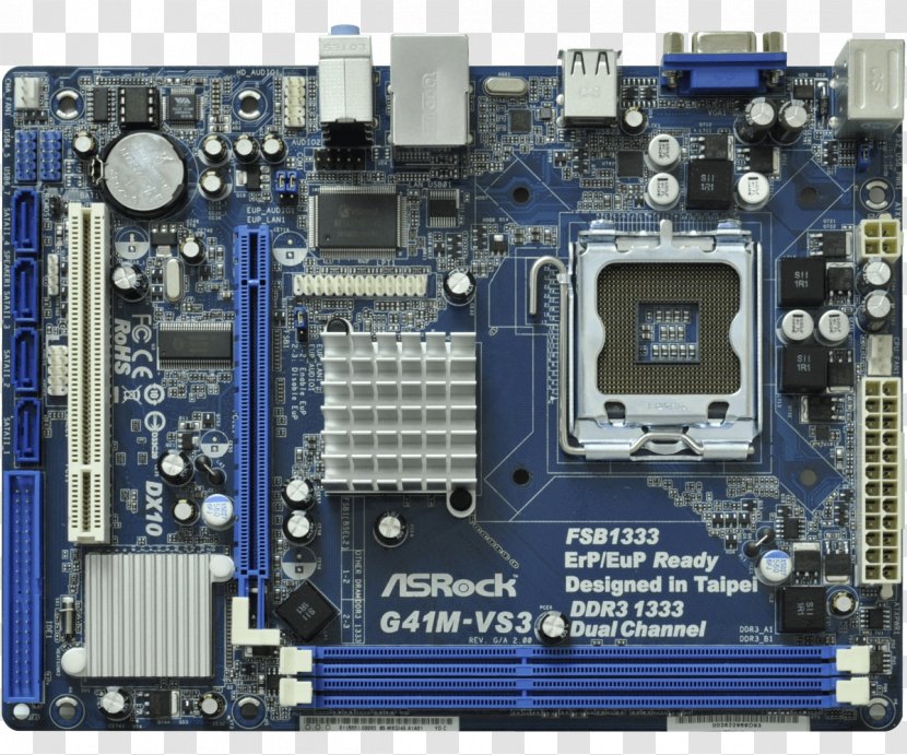 LGA 775 ASRock G41M-VS3 Motherboard MicroATX CPU Socket - Intel Gma - Computer Transparent PNG
