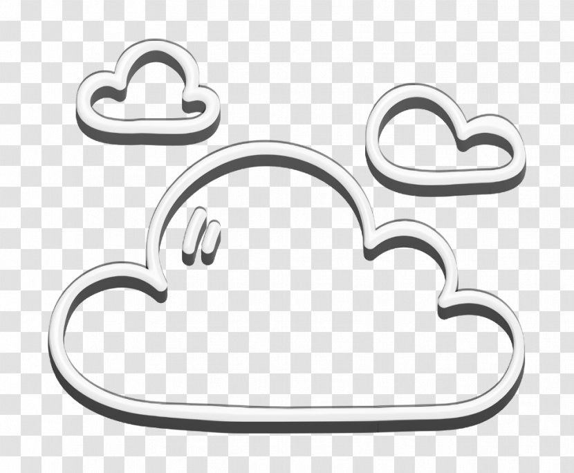 Cloud Icon Cloudy Forecast - Body Jewelry - Platinum Heart Transparent PNG