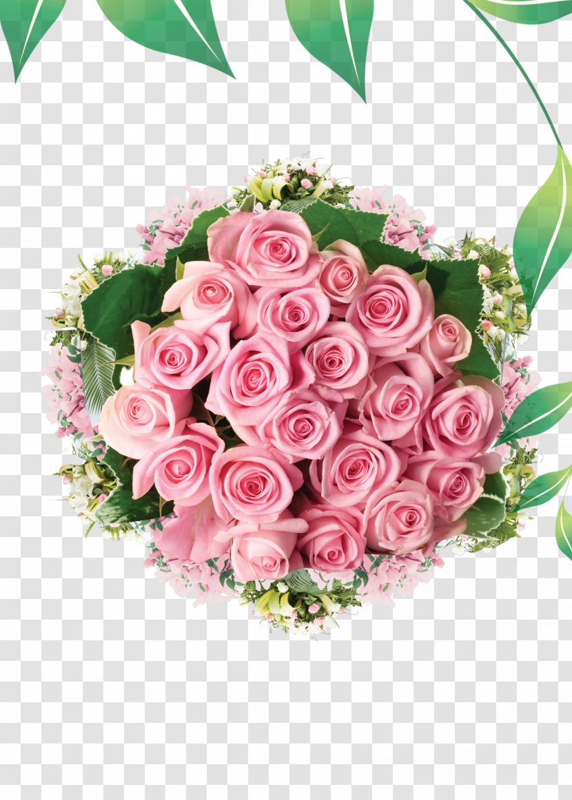 Flower Bouquet Rose Delivery Floristry - Order - Romantic Pink Ball Transparent PNG