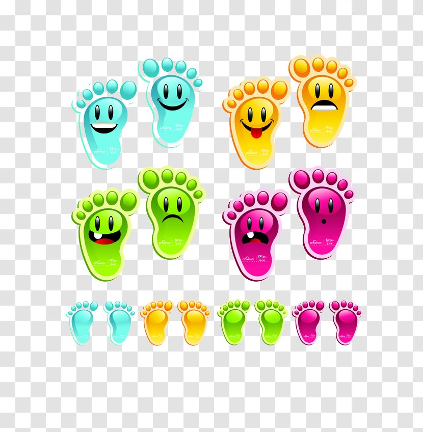 Foot Smiley Royalty-free Clip Art - Cute Little Footprints Transparent PNG