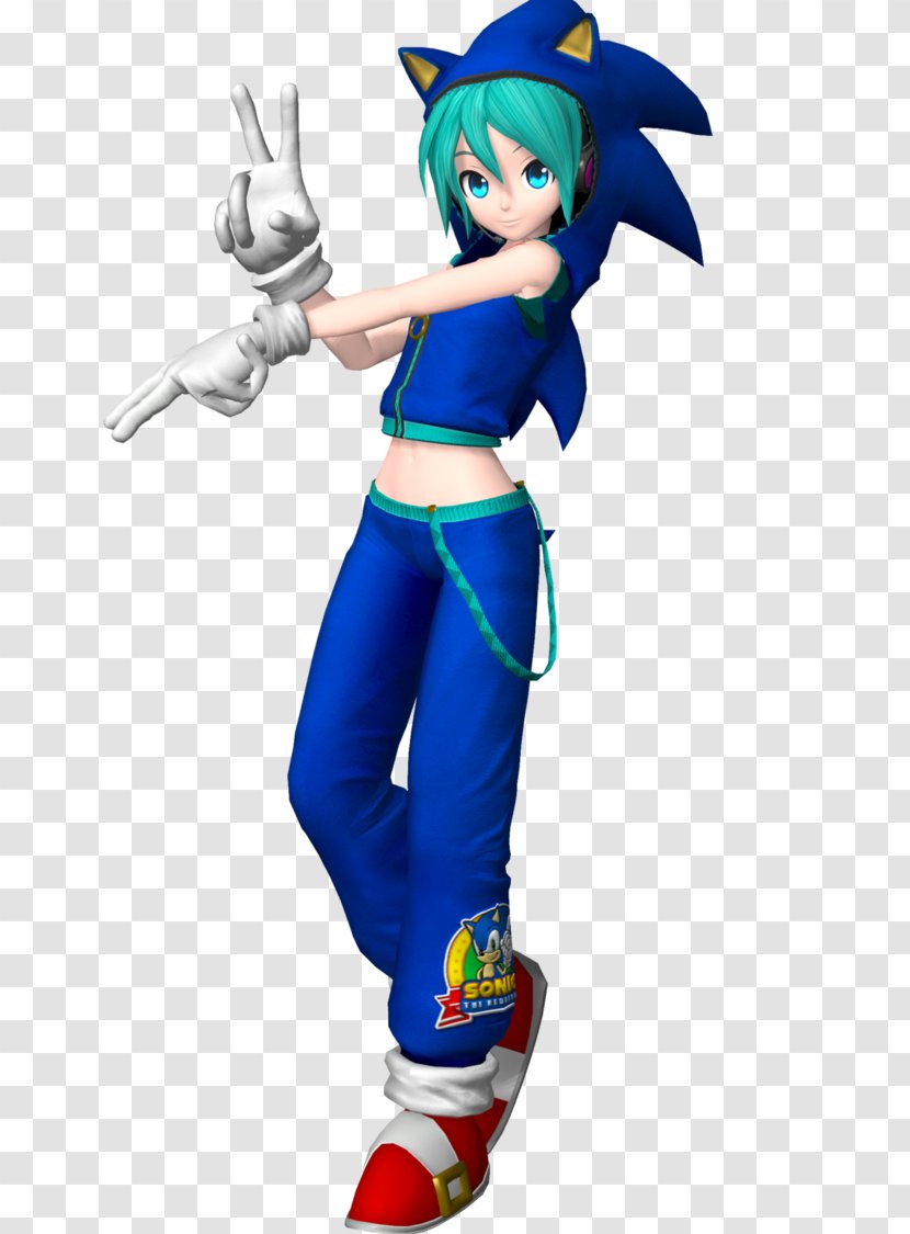 Hatsune Miku: Project DIVA Extend Arcade Vocaloid Sonic The Hedgehog - Action Figure - Miku Transparent PNG