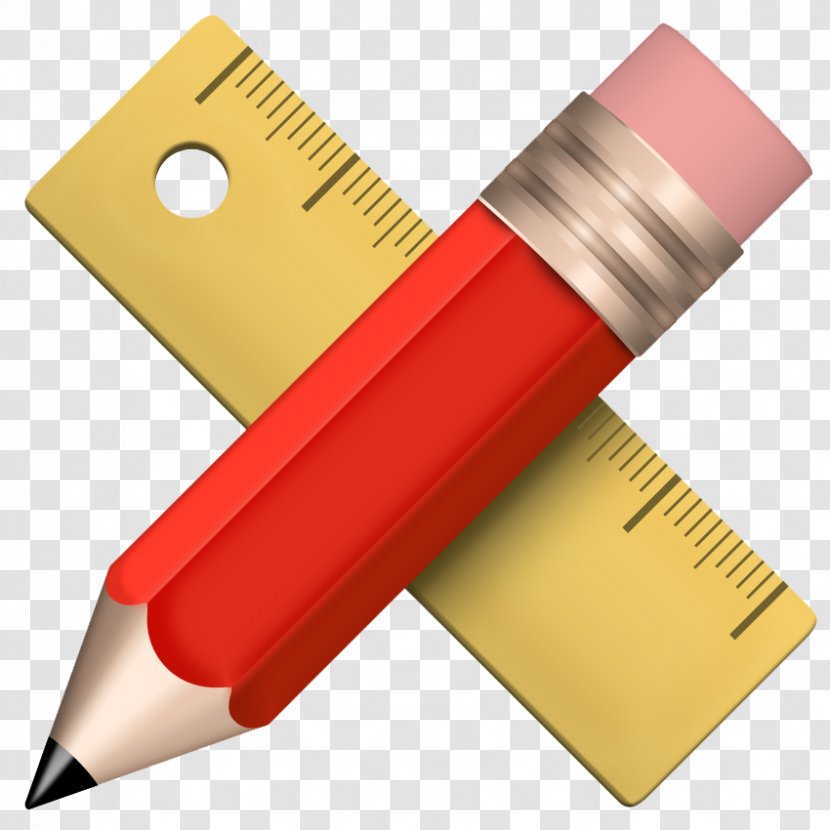 Technical Drawing Tool Ruler Pencil - Blue Transparent PNG