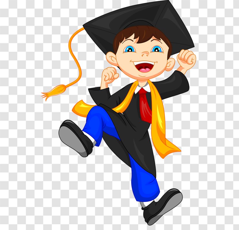 Graduation Ceremony Square Academic Cap Clip Art - Smart Doctor Cartoon Child Transparent PNG