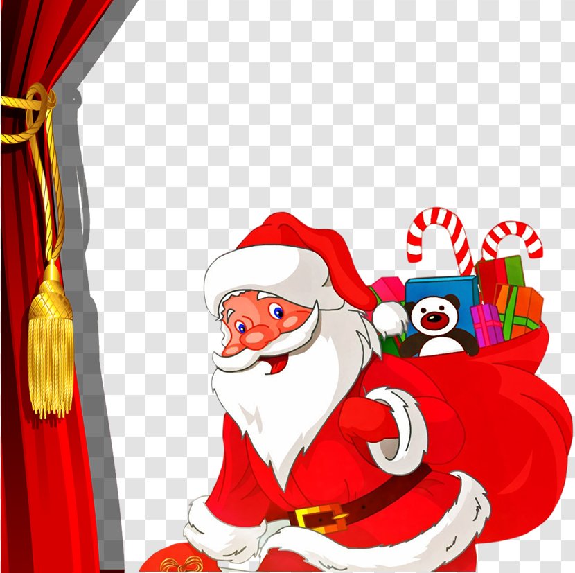 Mrs. Claus Santa Christmas Chimney Gift - Giving Gifts Transparent PNG
