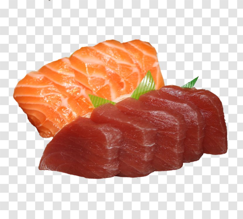 Sashimi Smoked Salmon Crudo Sushi Onigiri - Back Bacon Transparent PNG