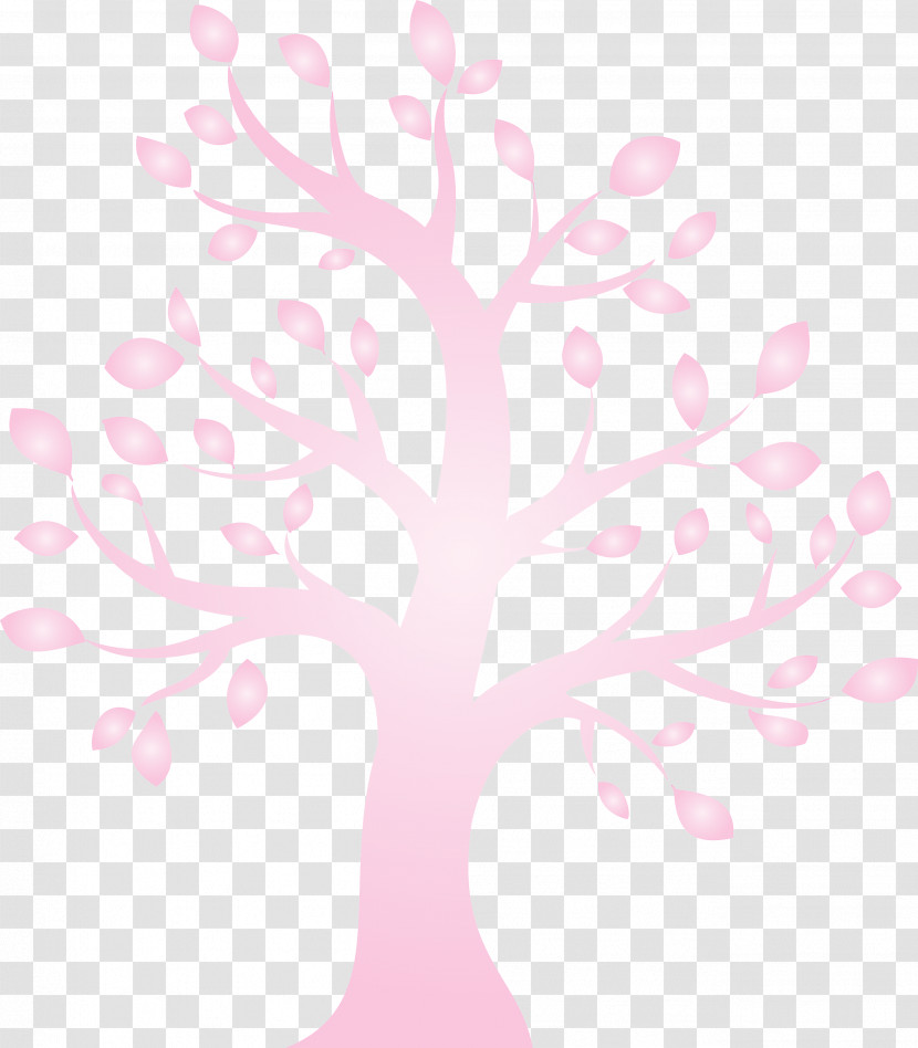 Pink Tree Branch Leaf Plant Transparent PNG