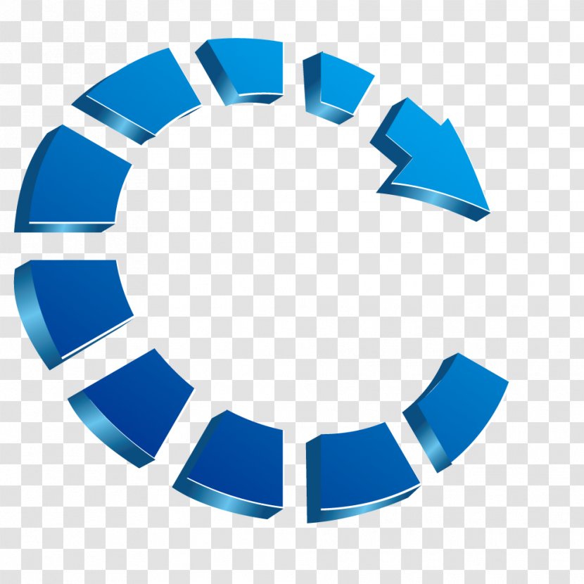 Arrow Circle - Electric Blue - Creative Transparent PNG