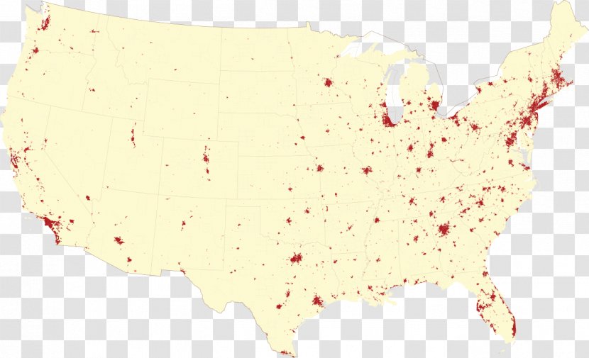 United States Urban Area 2010 Census Transparent PNG