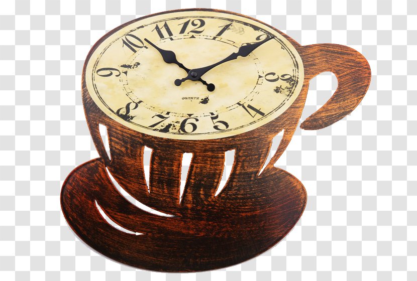 Coffee Cup Latte Clock Kitchen - Decorative Arts - Table Transparent PNG