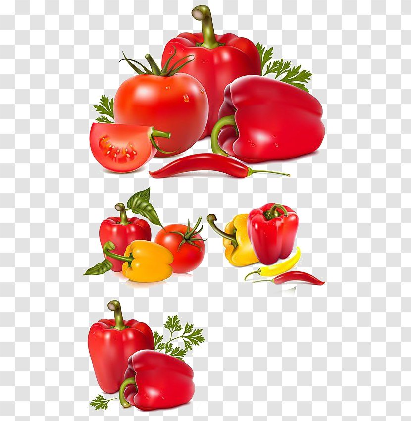 Bell Pepper Tomato Vegetable Chili - Creative Tomatoes Transparent PNG