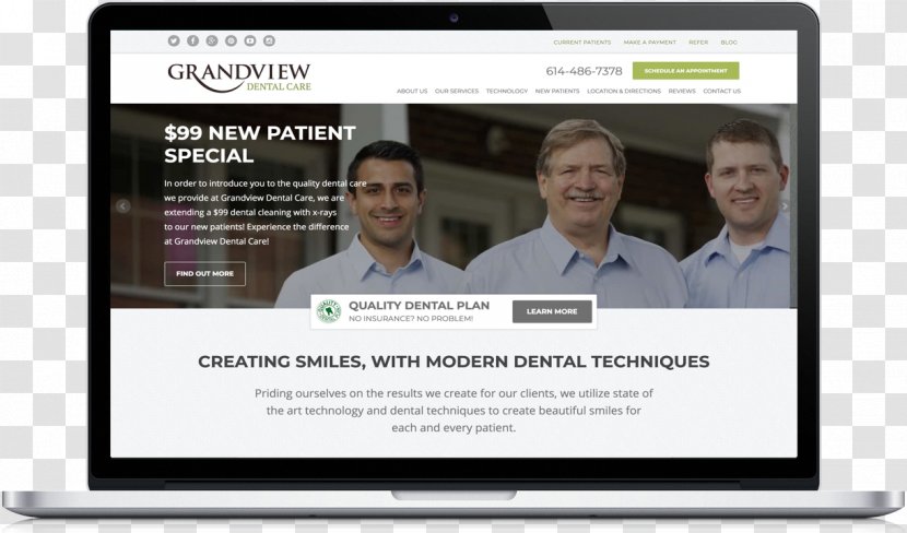 Web Development Design Grandview Dental Care Webmaster Business Transparent PNG