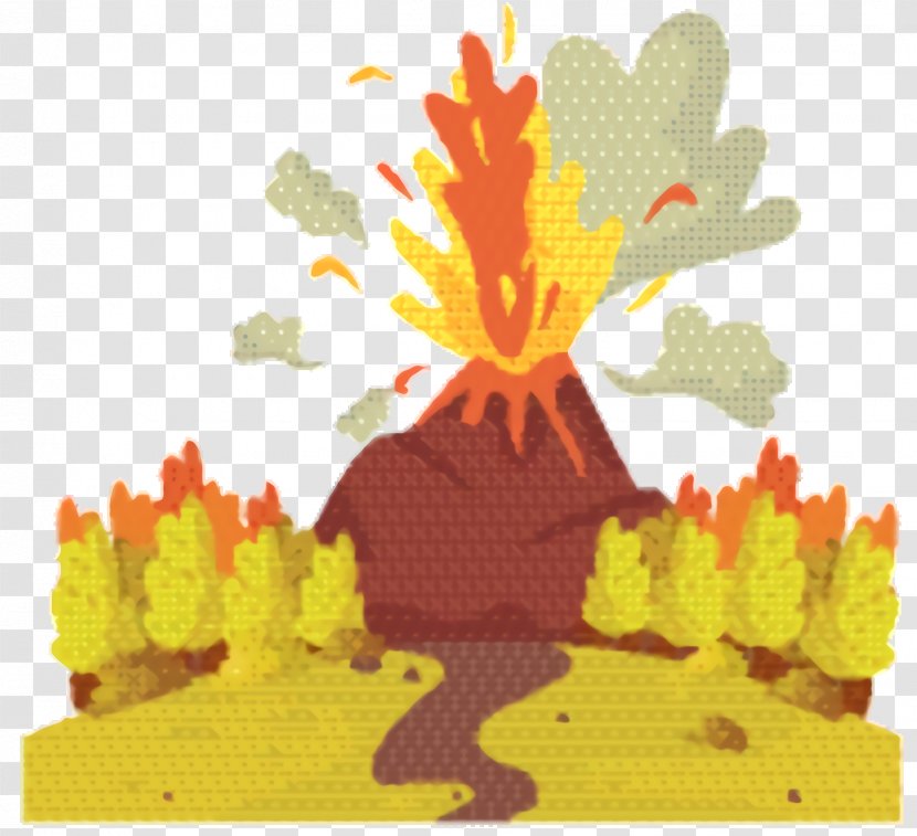 Cartoon Nature Background - Volcano - Thanksgiving Plant Transparent PNG