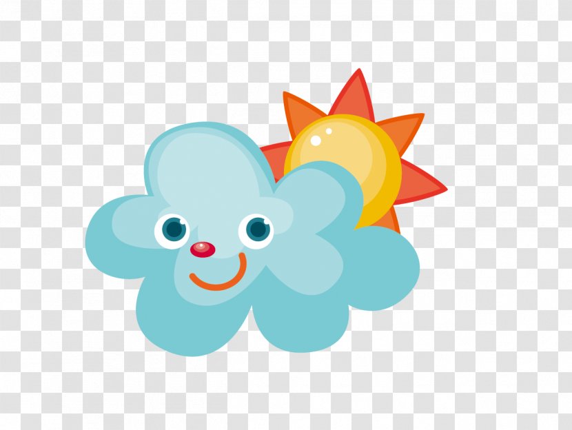 Clip Art - Flower - Blue Clouds Transparent PNG