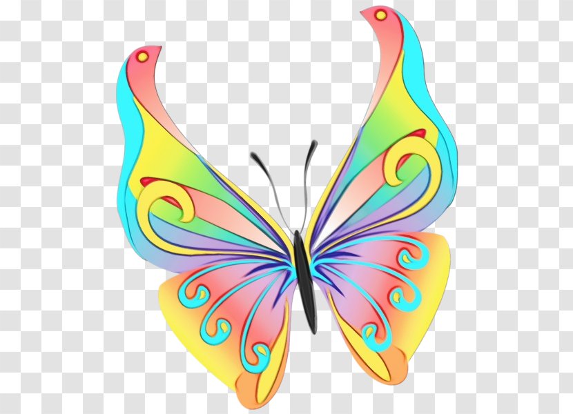 Watercolor Butterfly Background - Pollinator - Brushfooted Invertebrate Transparent PNG