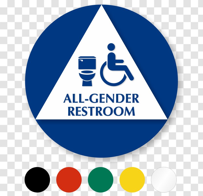 Unisex Public Toilet Disability Sign Gender - Door Symbol Transparent PNG