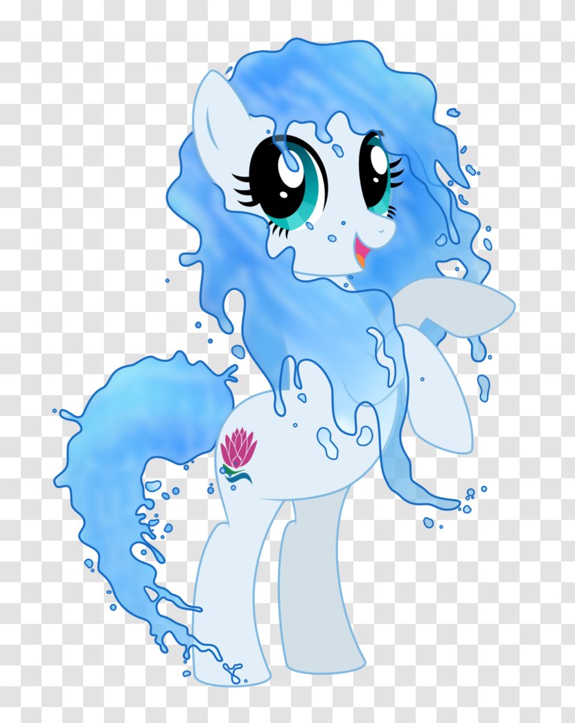 Pony Horse Water Elemental Tail - Flower Transparent PNG