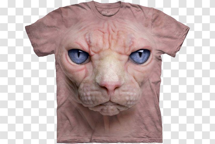 T-shirt Cat Kitten Hoodie - Peterbald Transparent PNG