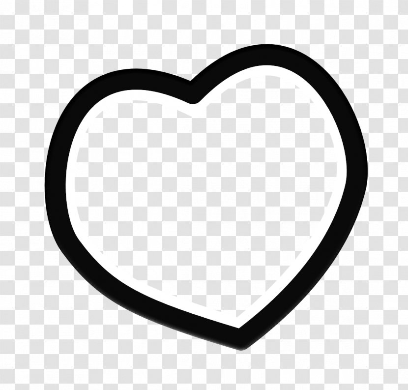 Heart Black And White Clip Art - Body Jewelry - Image Of A Shape Transparent PNG