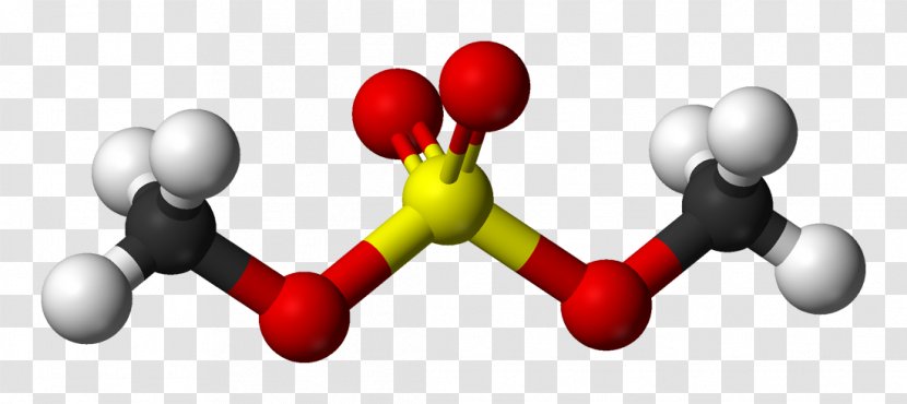 Dimethyl Sulfate Chemical Formula Molecule Ball-and-stick Model - Ballandstick Transparent PNG
