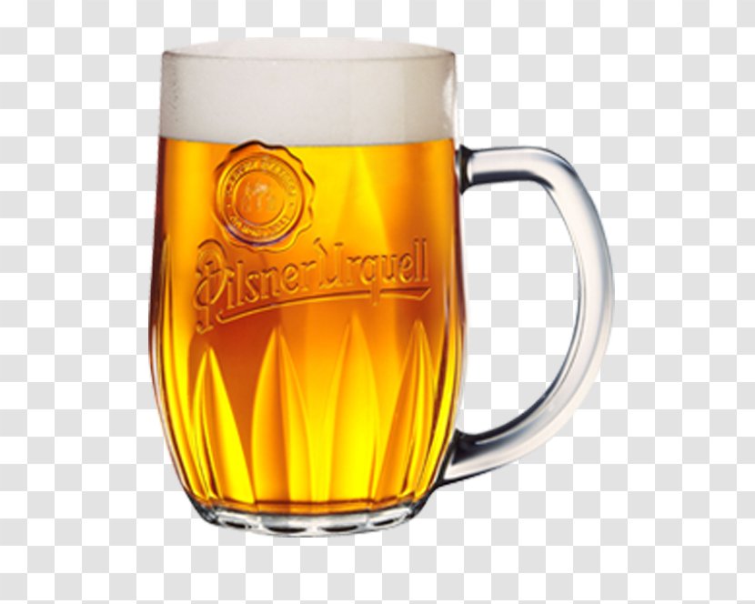 Beer Pilsner Urquell Imperial Pint Glass Transparent PNG