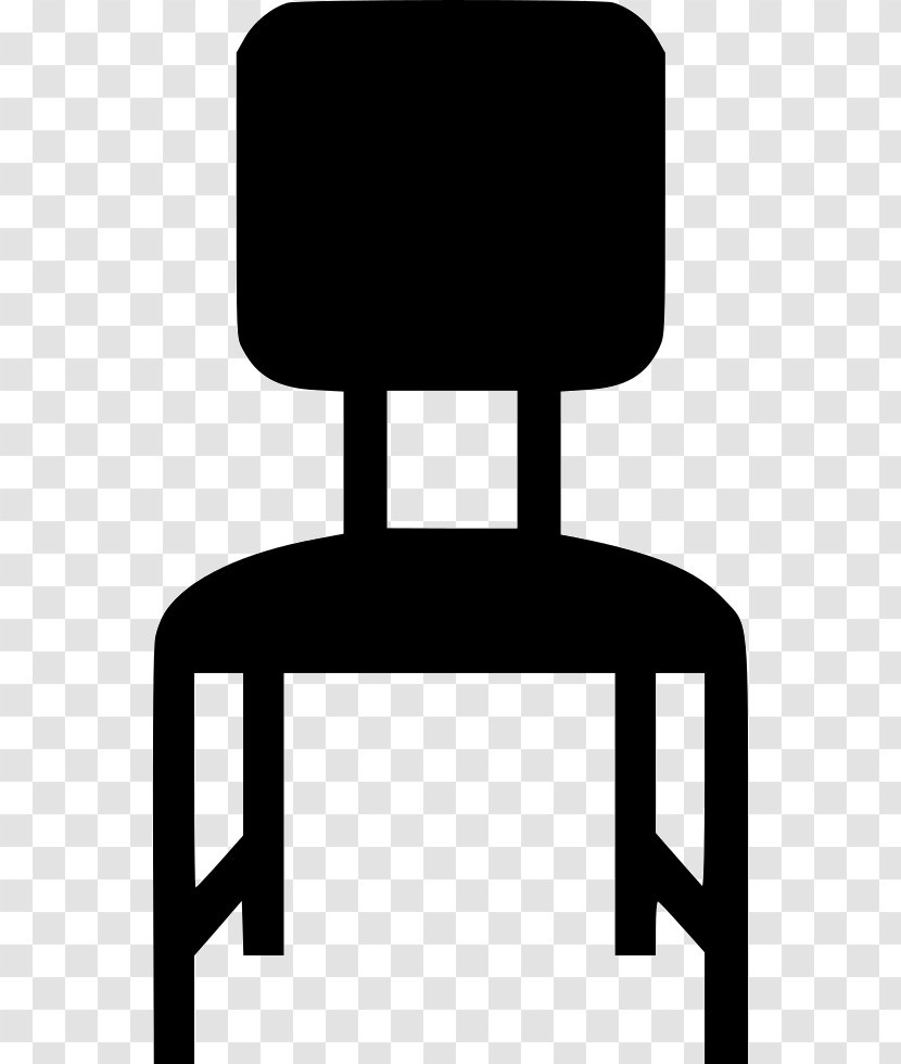 Chair Clip Art - Black And White Transparent PNG