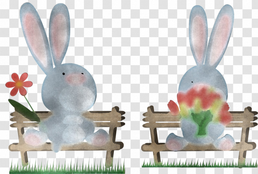 Rabbits And Hares Rabbit Hare Animal Figure Grass Transparent PNG