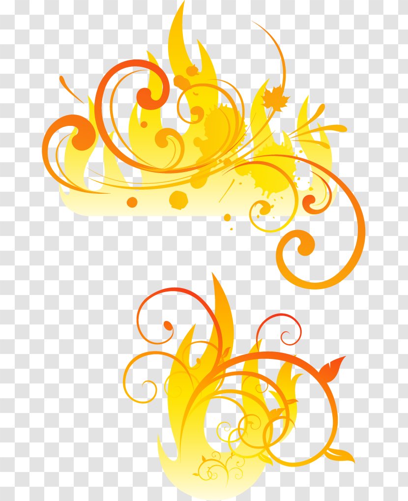 Flame Fire Royalty-free Illustration - Petal - Vector Hand-painted Pattern Transparent PNG