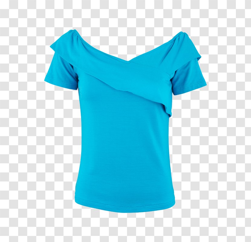 T-shirt Sleeve Shoulder Blouse Collar - Criss-cross Transparent PNG