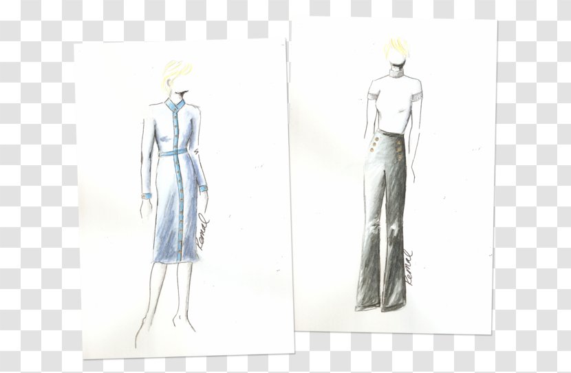 Claire Underwood Dress Fashion Skirt Sketch - Artwork - Hairstyle Card Transparent PNG